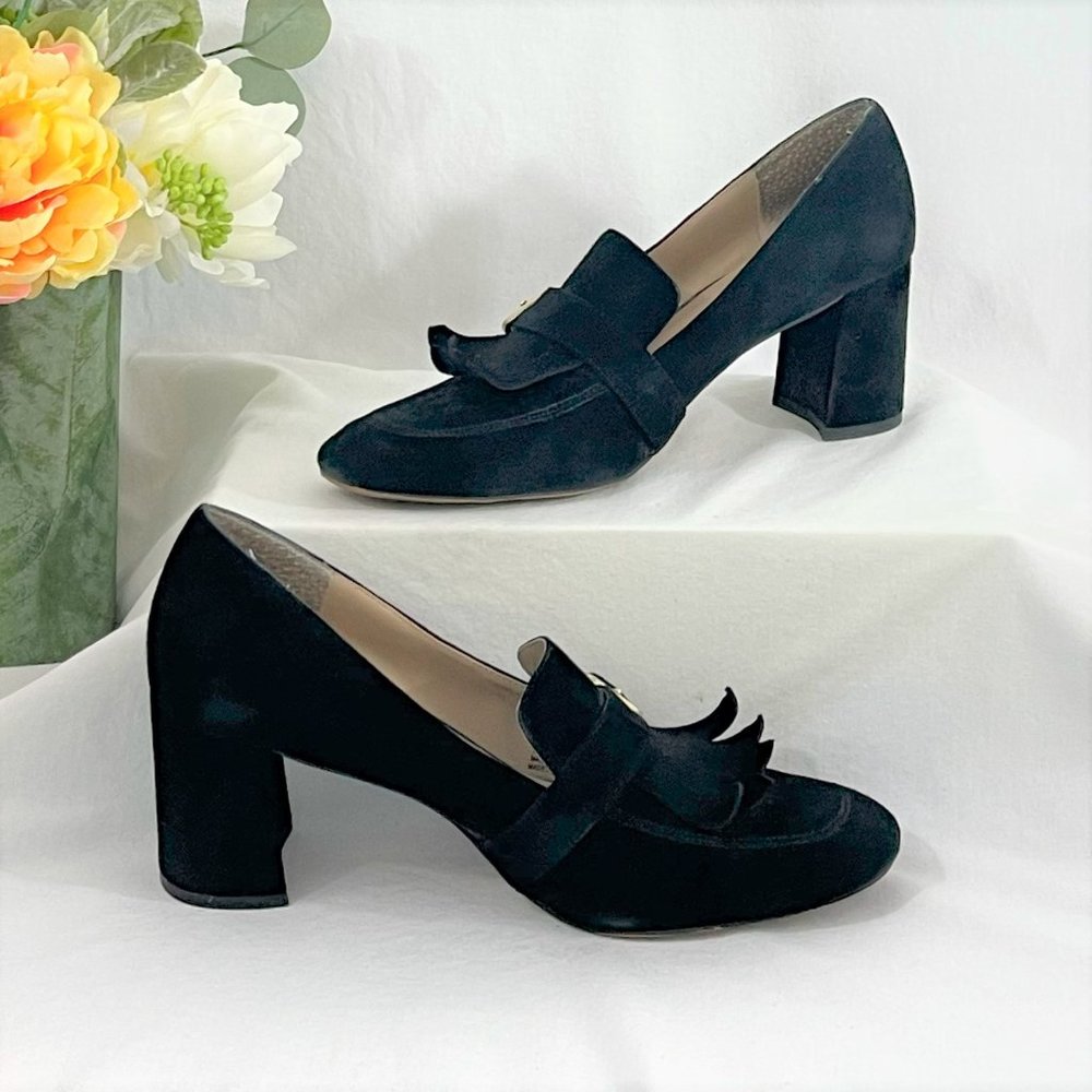 Suede Block Heel Loafer | Vince Camuto - Picture 2 of 7